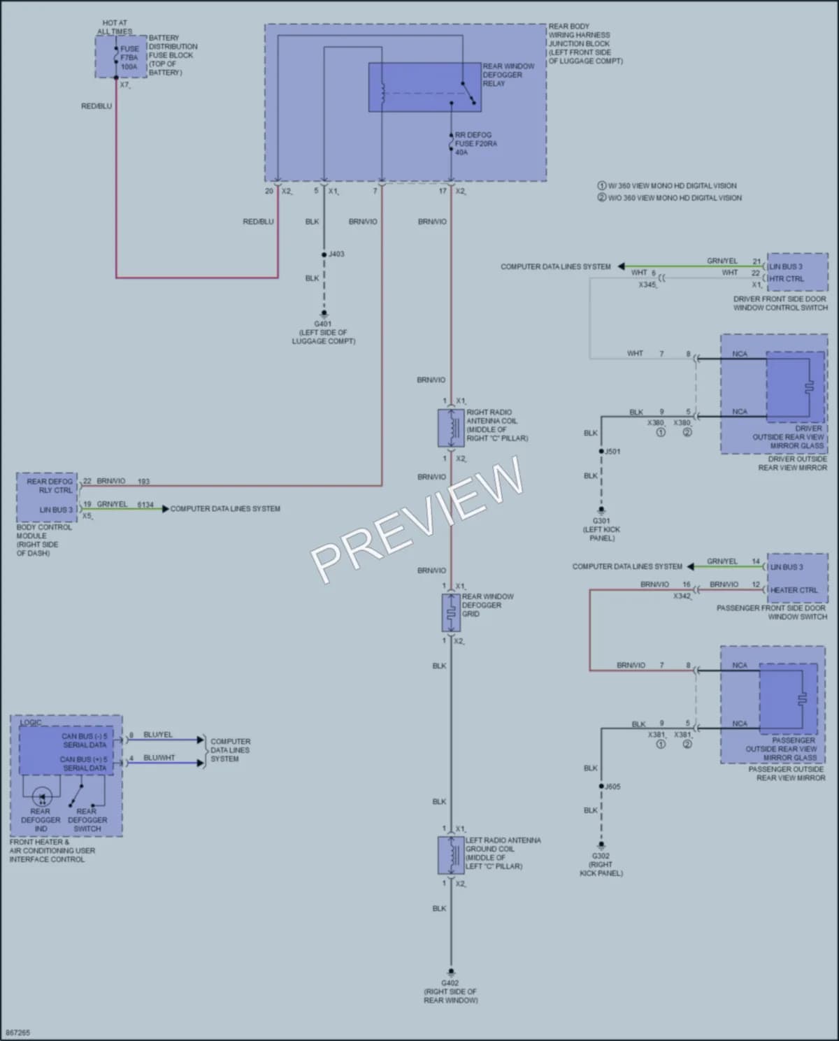2024 Cadillac CT4 Defoggers Wiring Diagrams protected preview
