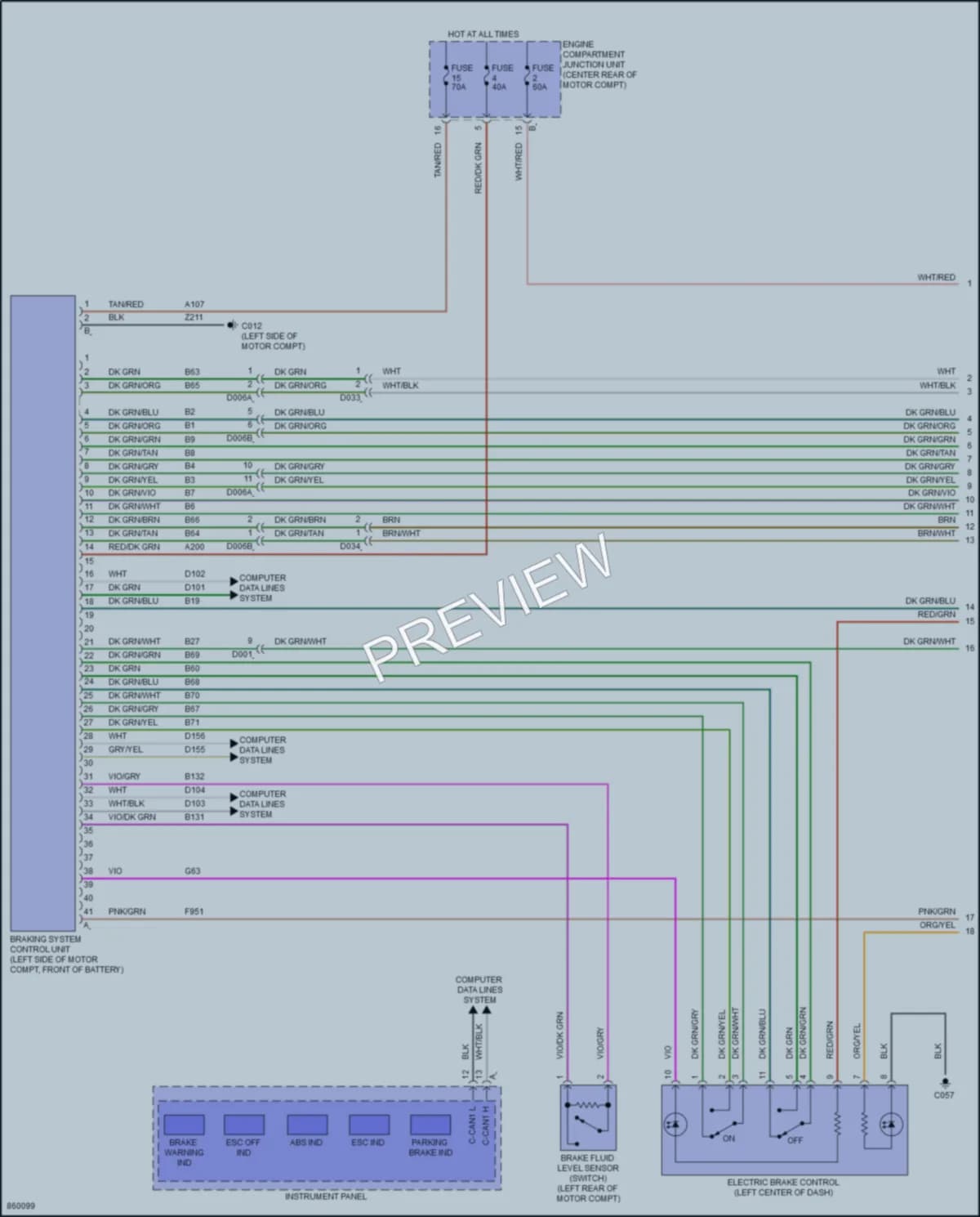 2024 Fiat 500e Anti Lock Brakes Wiring Diagrams protected preview