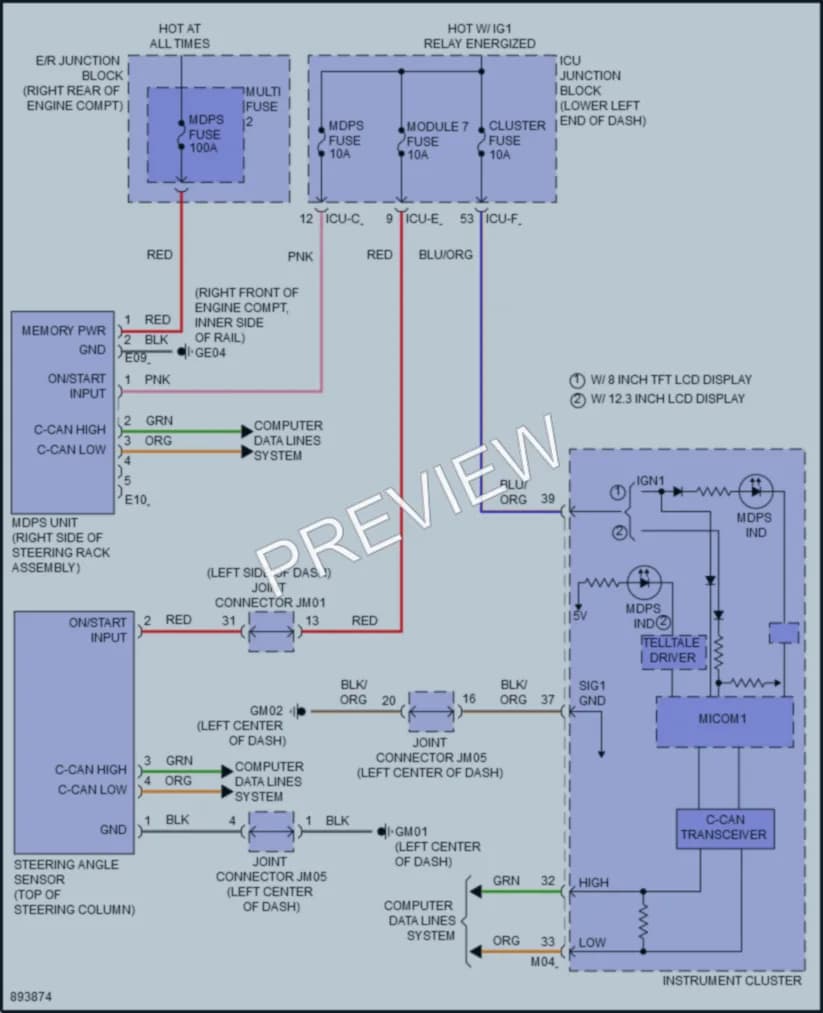 2025 Genesis G70 Electronic Power Steering Wiring Diagrams protected preview
