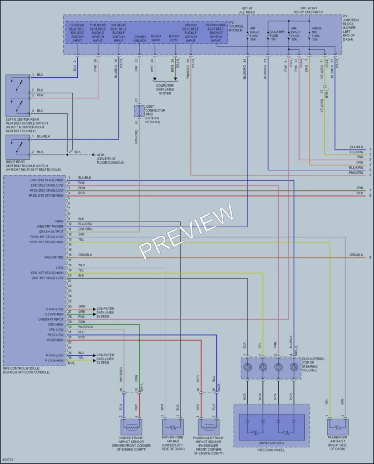 2025 Genesis G70 Supplemental Restraints Wiring Diagrams protected preview