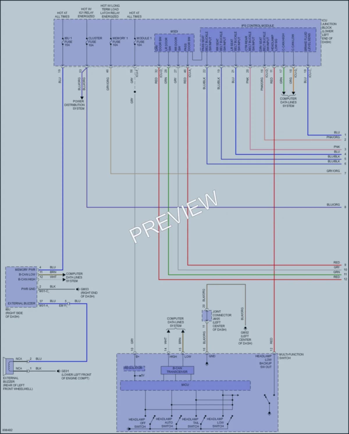2025 Genesis G70 Warning Systems Wiring Diagrams protected preview