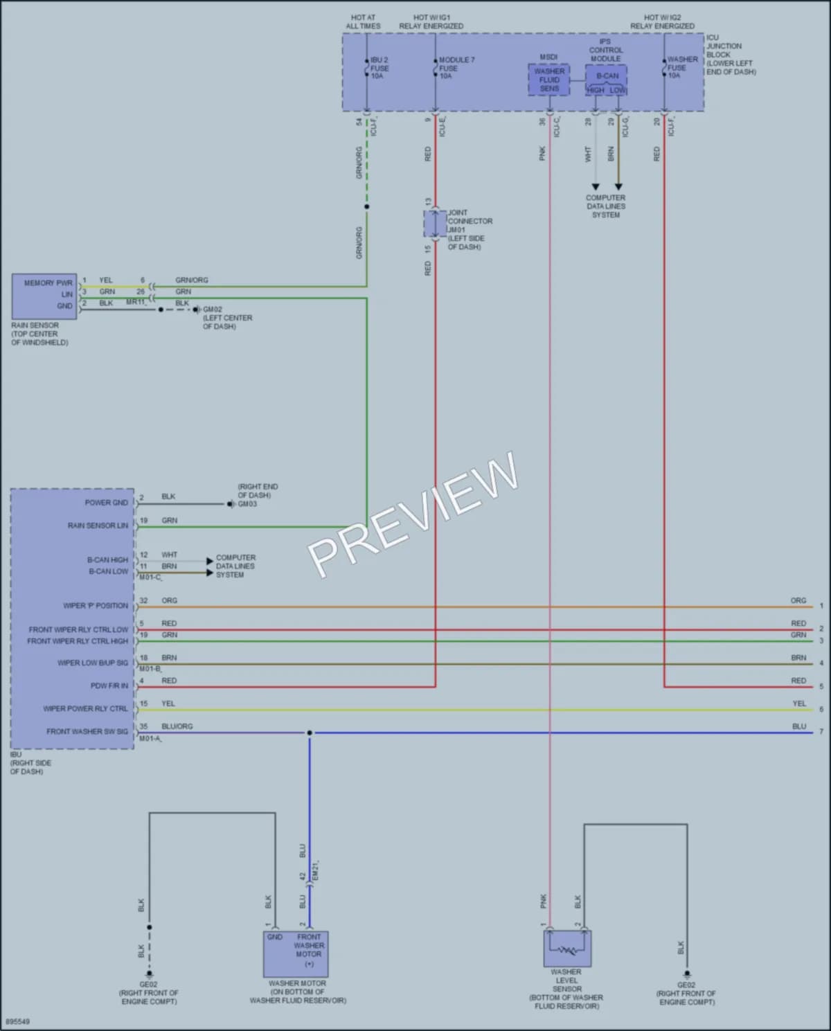 2025 Genesis G70 Wiper Washer Wiring Diagrams protected preview