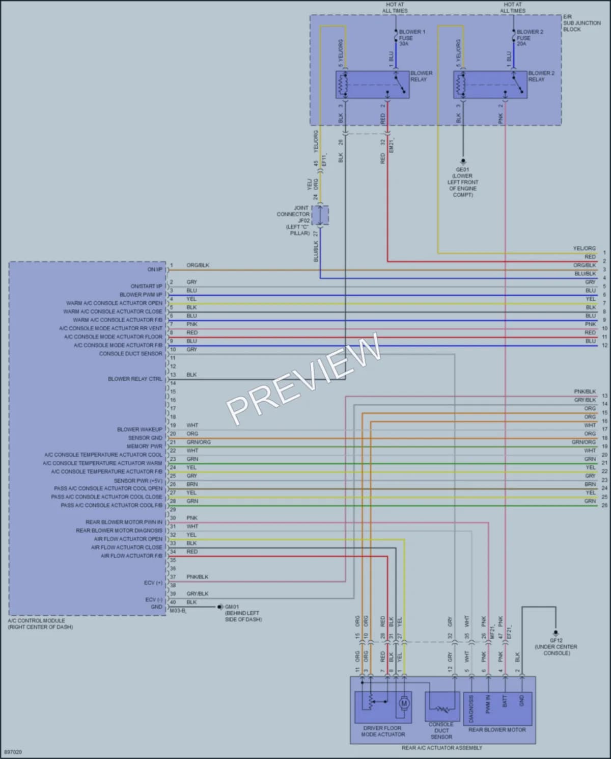 2025 Genesis G80 Air Conditioning Wiring Diagrams protected preview