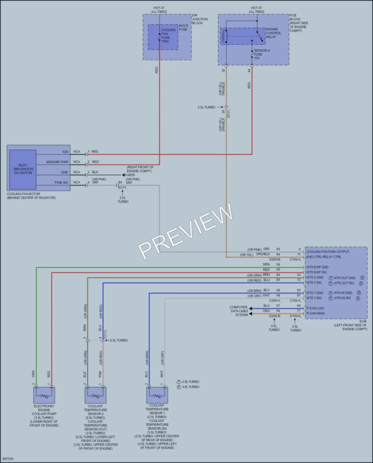 2025 Genesis G80 Cooling Fan Wiring Diagrams protected preview