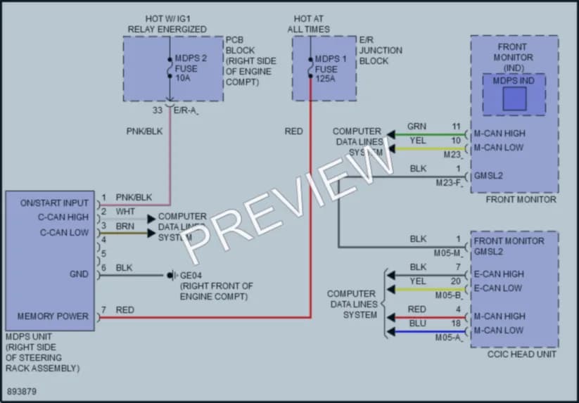 2025 Genesis G80 Electronic Power Steering Wiring Diagrams protected preview