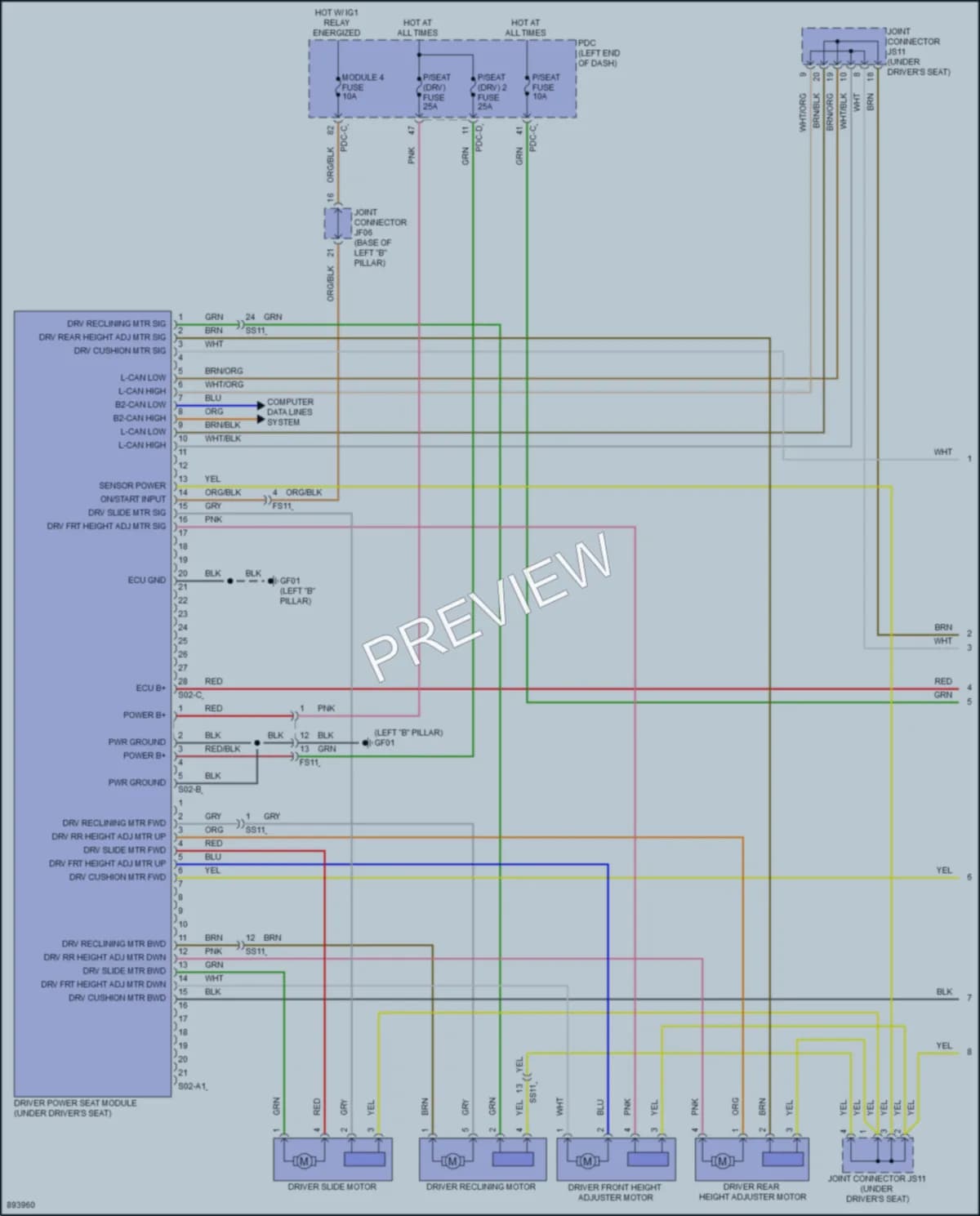 2025 Genesis G80 Memory Systems Wiring Diagrams protected preview