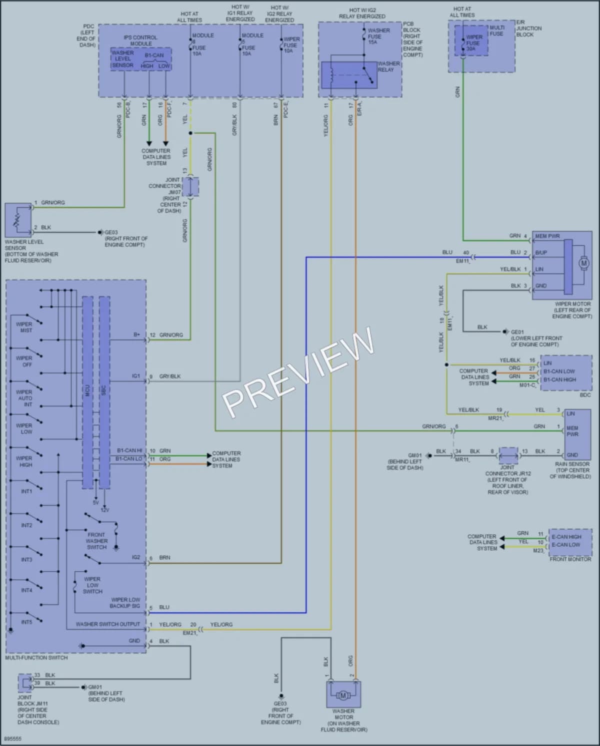 2025 Genesis G80 Wiper Washer Wiring Diagrams protected preview