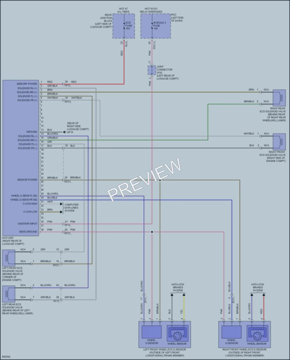 2025 Genesis GV80 Electronic Suspension Wiring Diagrams protected preview