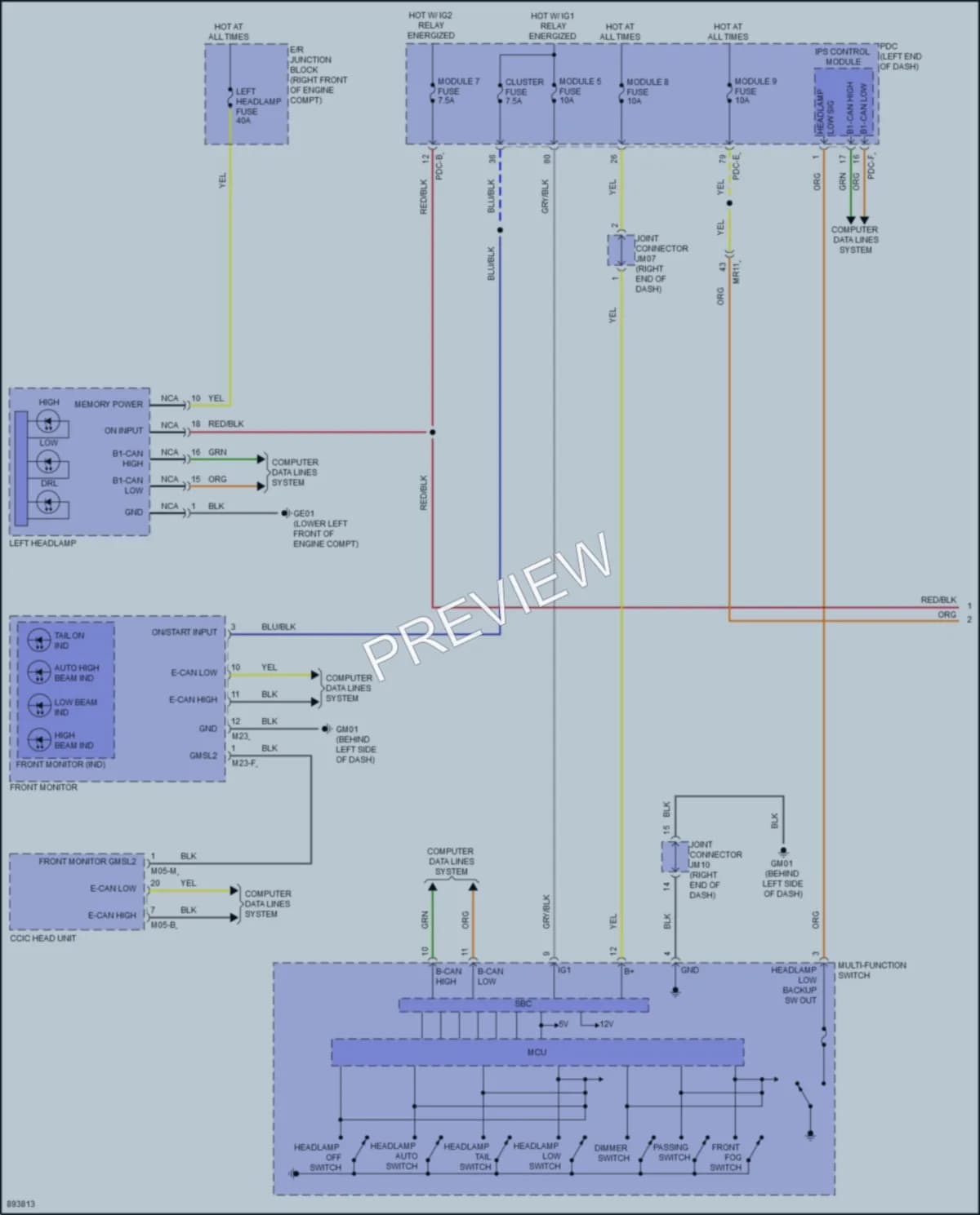 2025 Genesis GV80 Headlights Wiring Diagrams protected preview