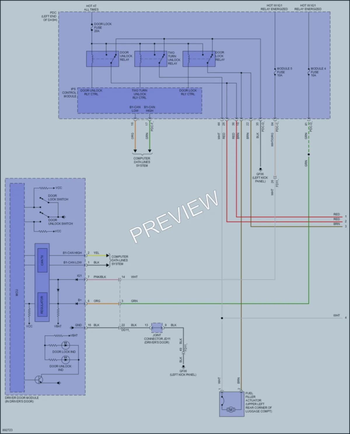 2025 Genesis GV80 Power Door Locks Wiring Diagrams protected preview