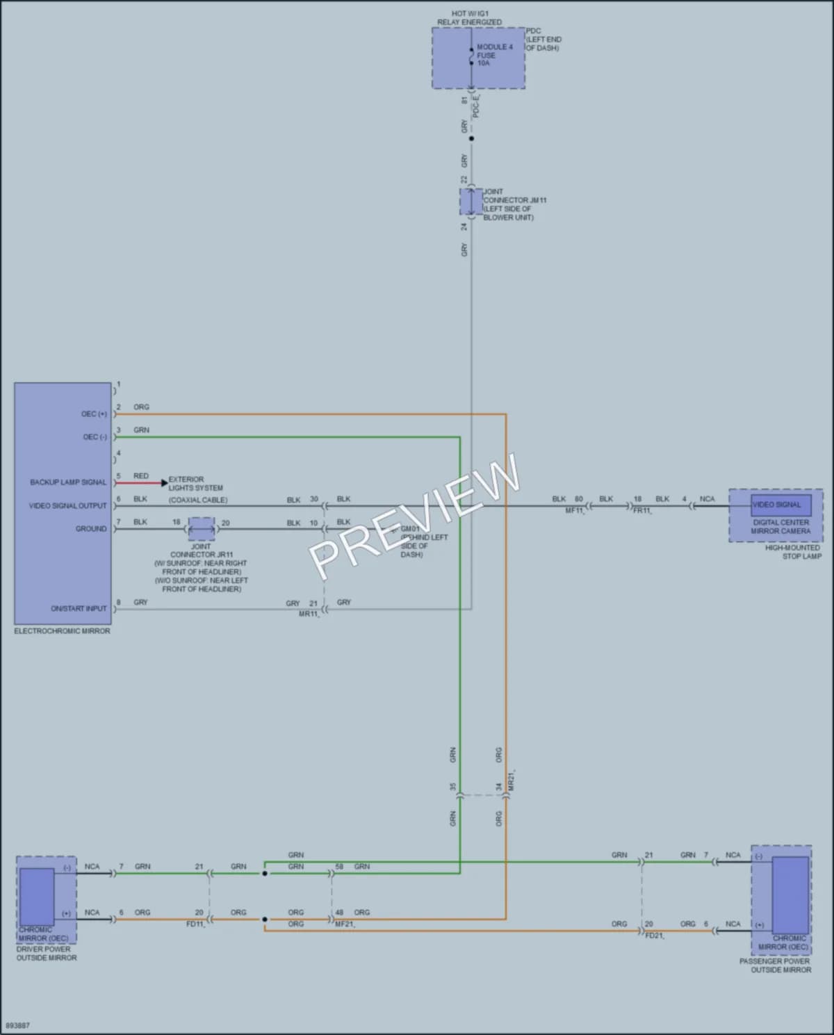2025 Genesis GV80 Power Mirrors Wiring Diagrams protected preview
