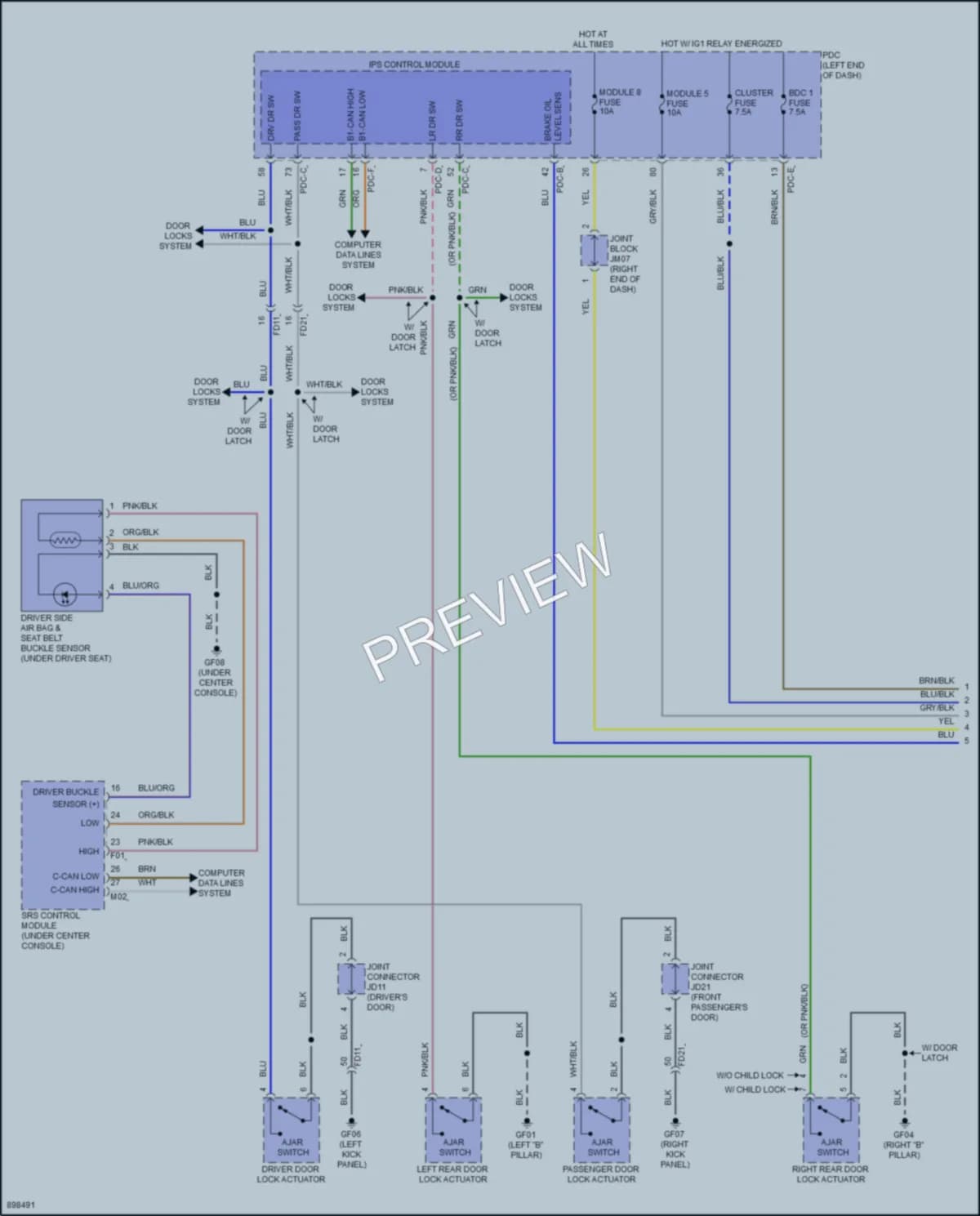 2025 Genesis GV80 Warning Systems Wiring Diagrams protected preview