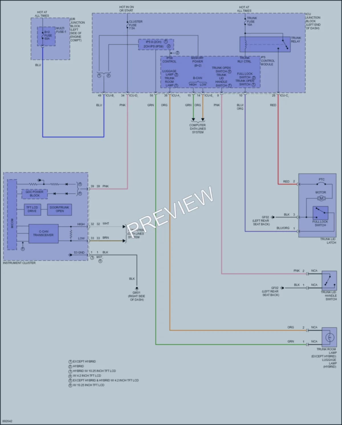 2025 Hyundai Elantra Trunk Tailgate Fuel Door Wiring Diagrams protected preview