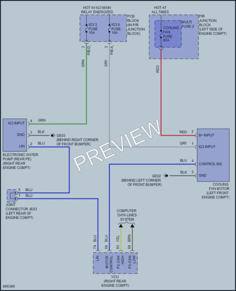 2025 Hyundai Ioniq5 Cooling Fan Wiring Diagrams protected preview