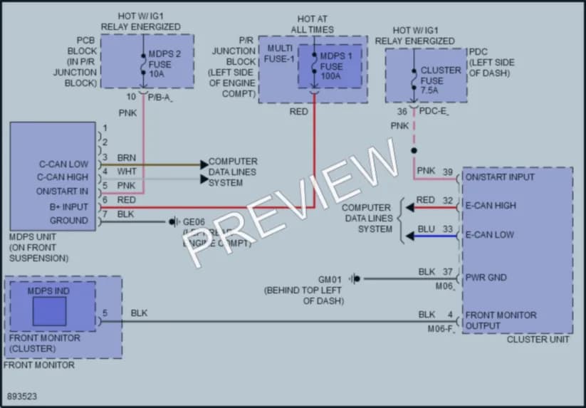 2025 Hyundai Ioniq5 Electronic Power Steering Wiring Diagrams protected preview