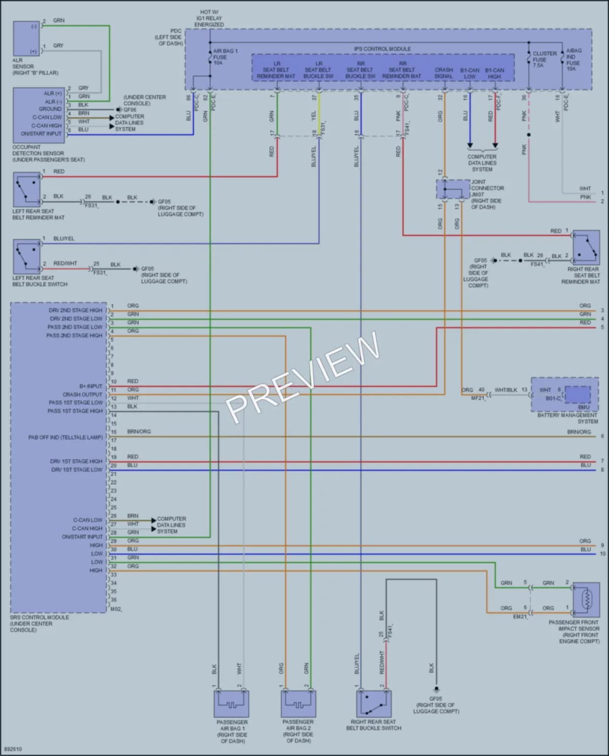 2025 Hyundai Ioniq5 Supplemental Restraints Wiring Diagrams protected preview