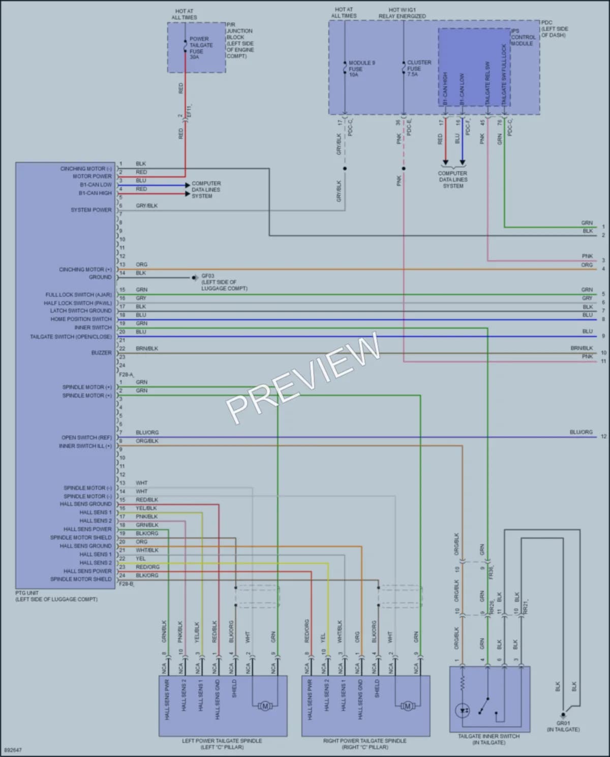 2025 Hyundai Ioniq5 Trunk Tailgate Fuel Door Wiring Diagrams protected preview