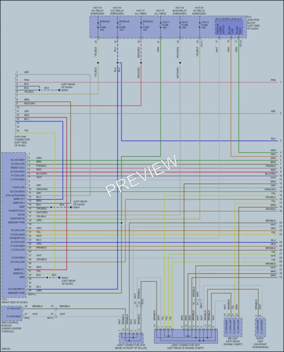 2025 Hyundai Ioniq6 Computer Data Lines Wiring Diagrams protected preview