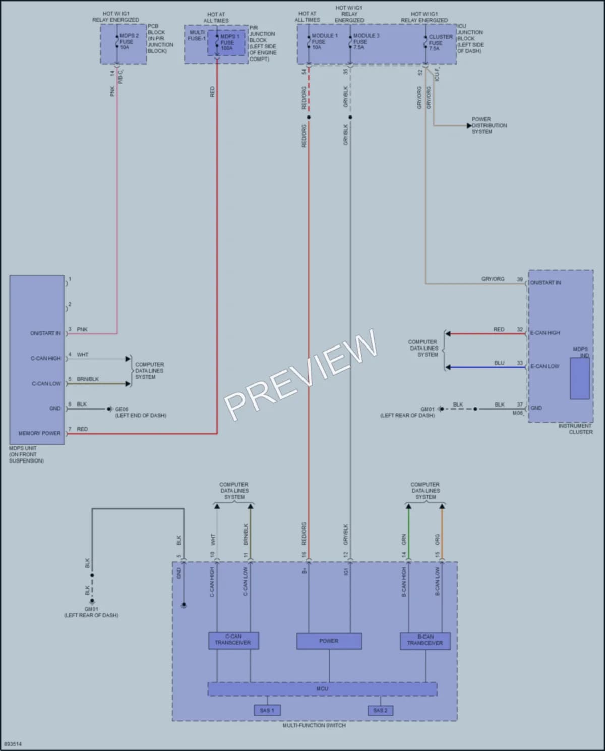2025 Hyundai Ioniq6 Electronic Power Steering Wiring Diagrams protected preview
