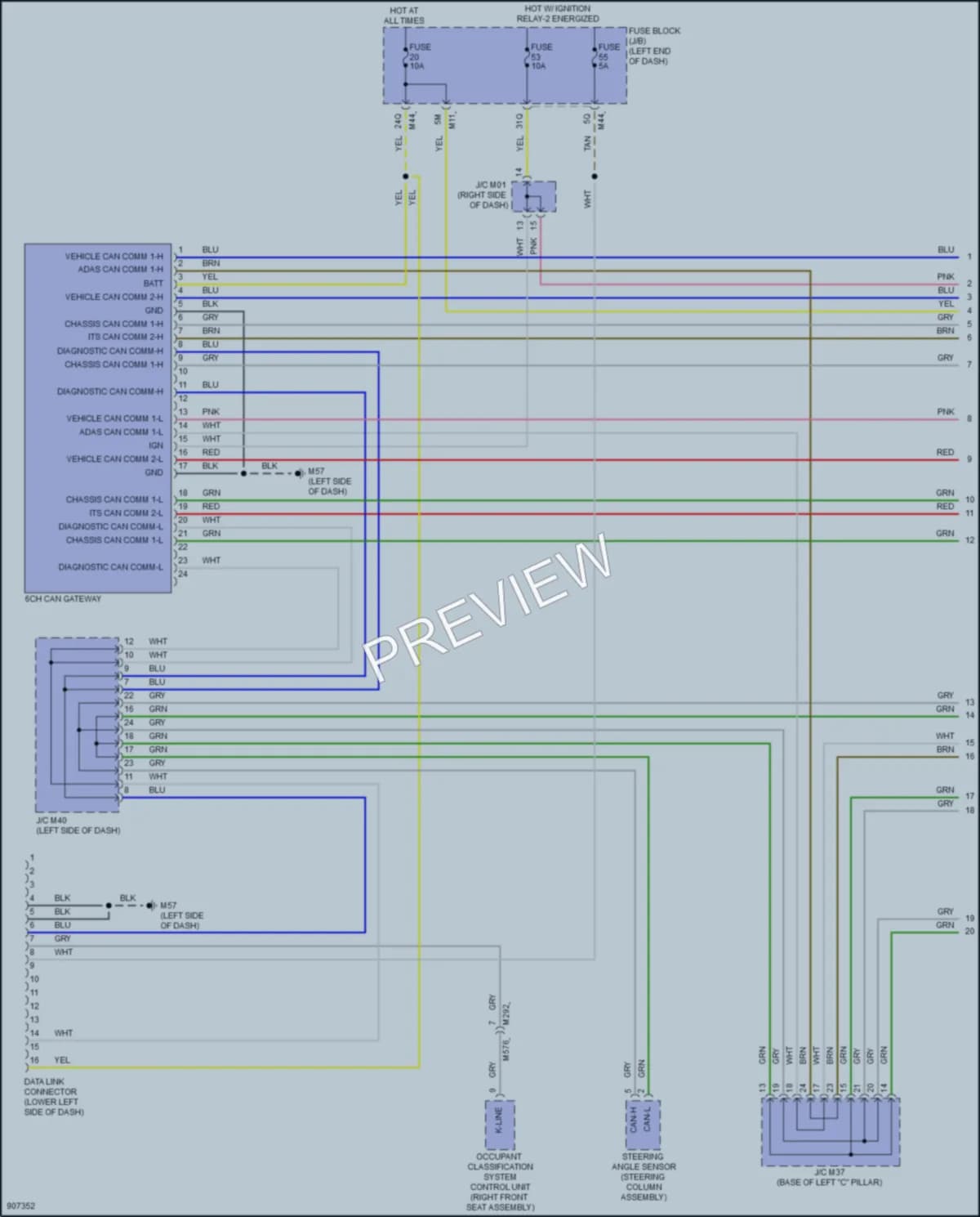 2025 Infiniti QX50 Computer Data Lines Wiring Diagrams protected preview