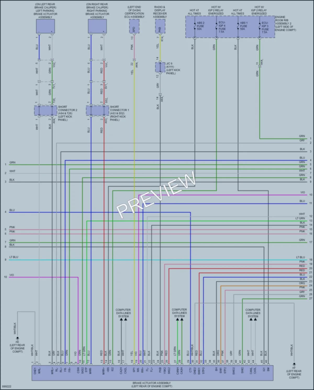 2025 Toyota 4Runner Anti Lock Brakes Wiring Diagrams protected preview